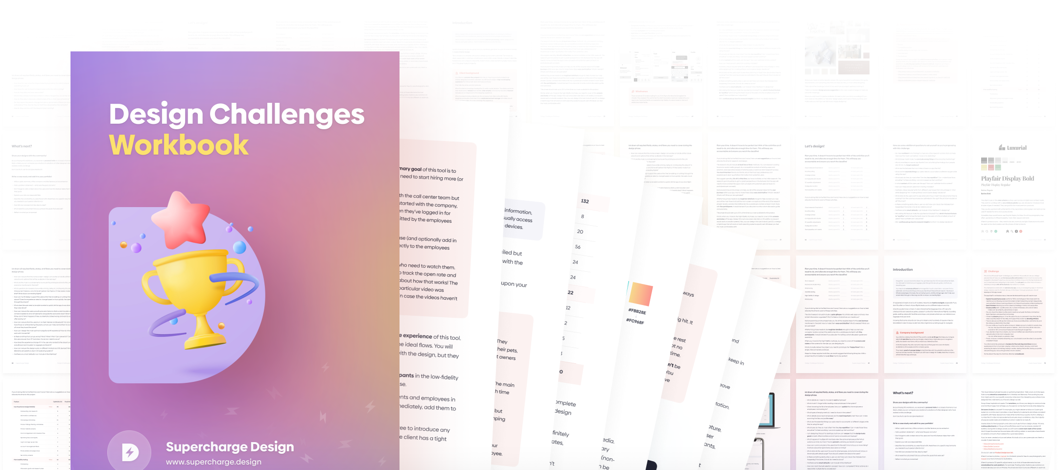 Design Challenges Workbook, solve real-life UX, UI, and Research problems.