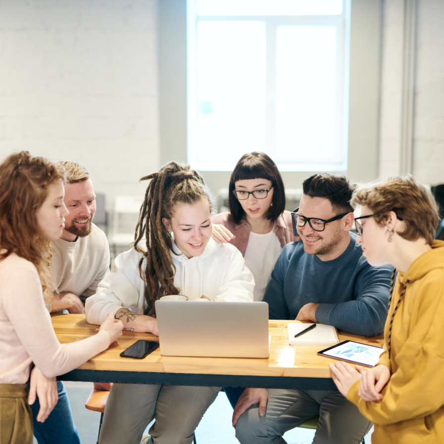 Group of people having a meeting