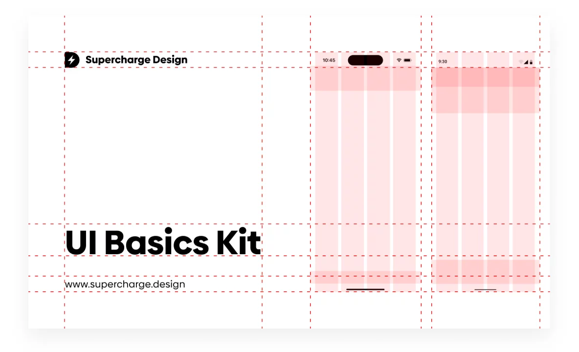 Figma frame & grid templates with visual guidelines